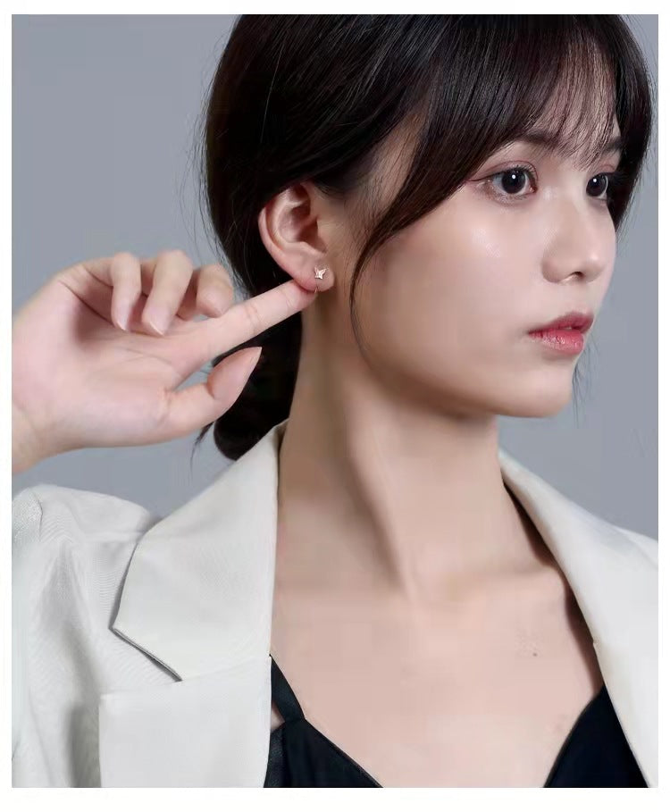 Butterfly Design Cute Sterling Sliver Ear Clips