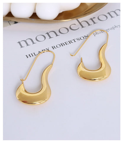Fashion Women Titanium Steel Geometry Earrings for Women