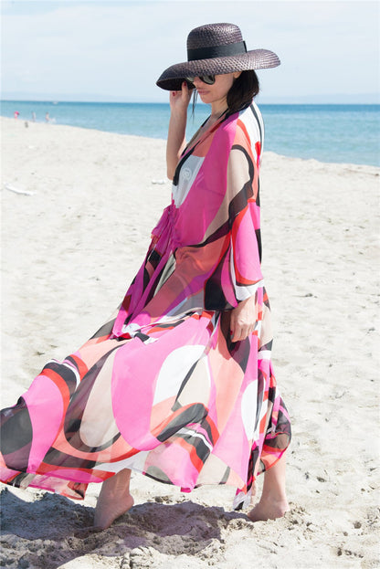 Summer Chiffon Beach Cover Up Dresses for Women