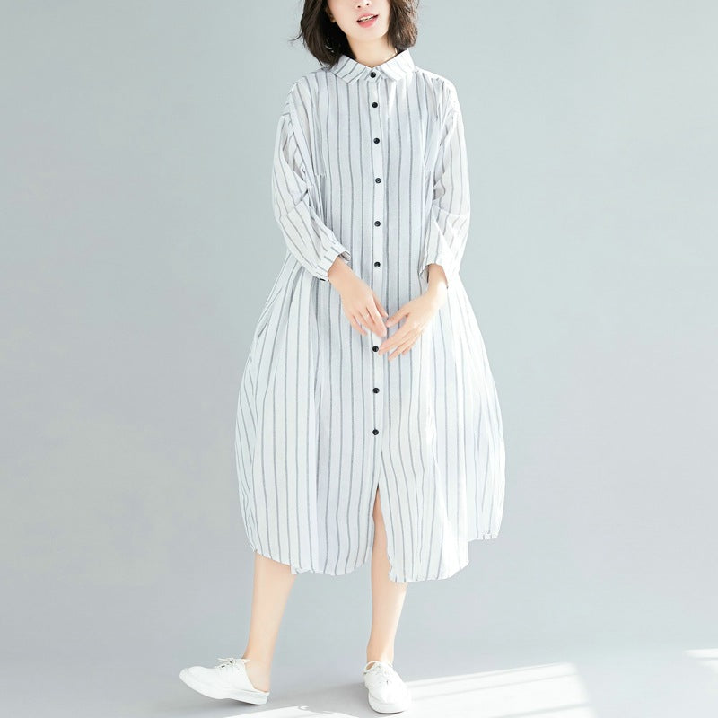 Linen Women Plus Sizes Long Shirts