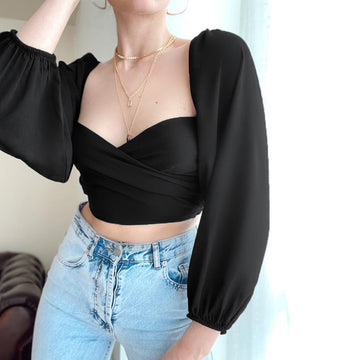 Sexy Square Neckline Backless Summer Women Tops