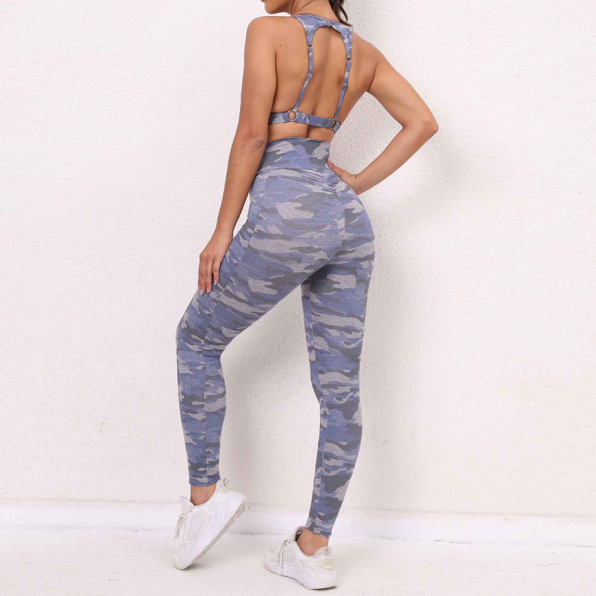 Sexy Crossed Backless Two Pieces Sport Suits