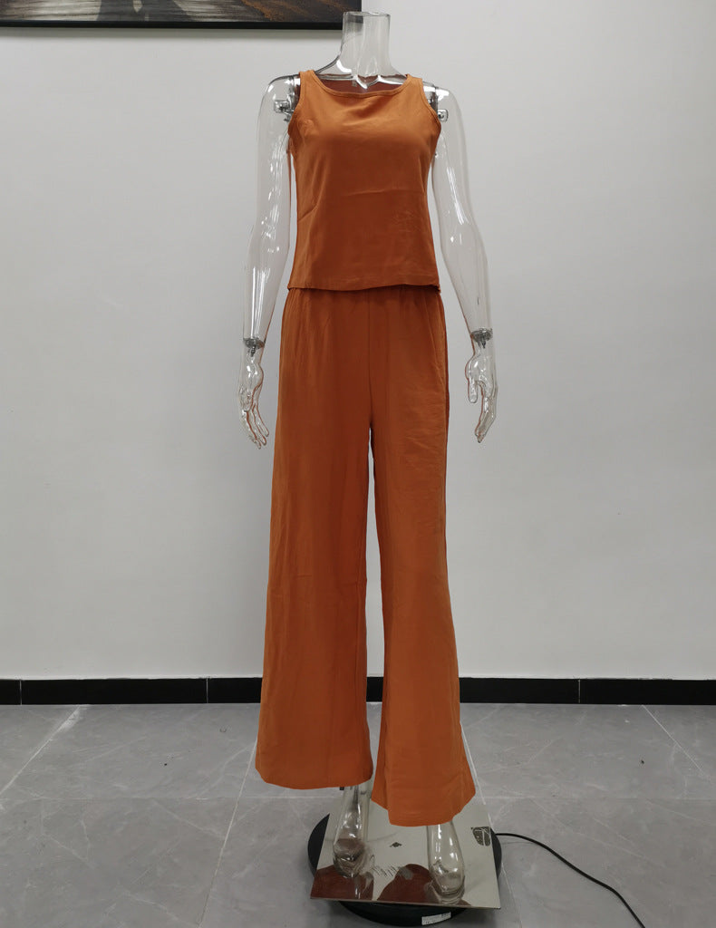 Leisure Summer Women Two Pieces Sleeves Tops and Pants