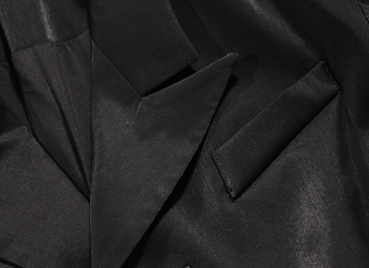 Irregular Designed Black Blazers for Women