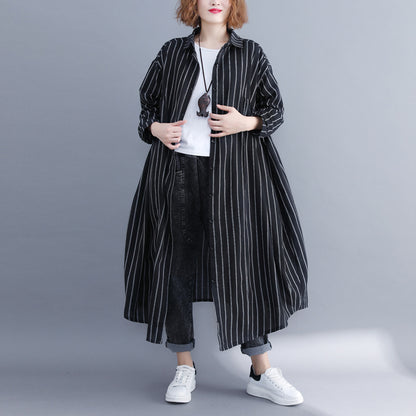Linen Women Plus Sizes Long Shirts