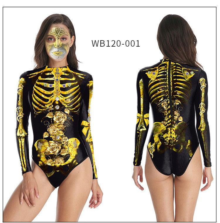 Halloween Human Tissue Night Party One Piece Swimwear