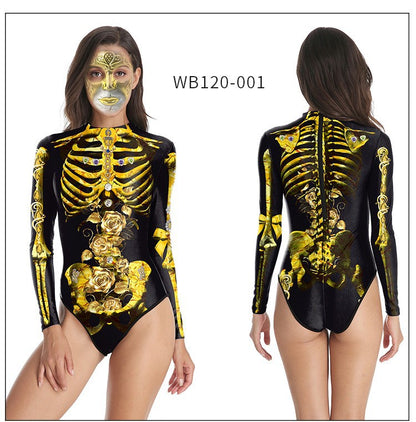 Halloween Human Tissue Night Party One Piece Swimwear