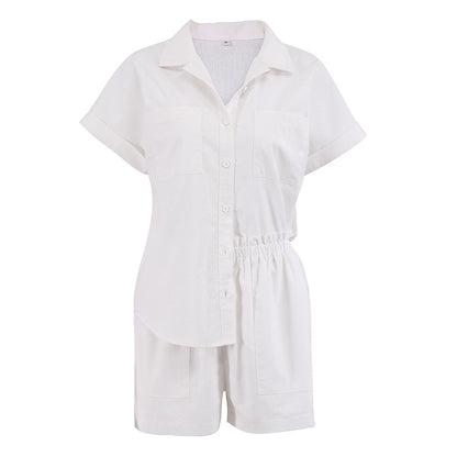 Summer Two Pieces White Women Suits