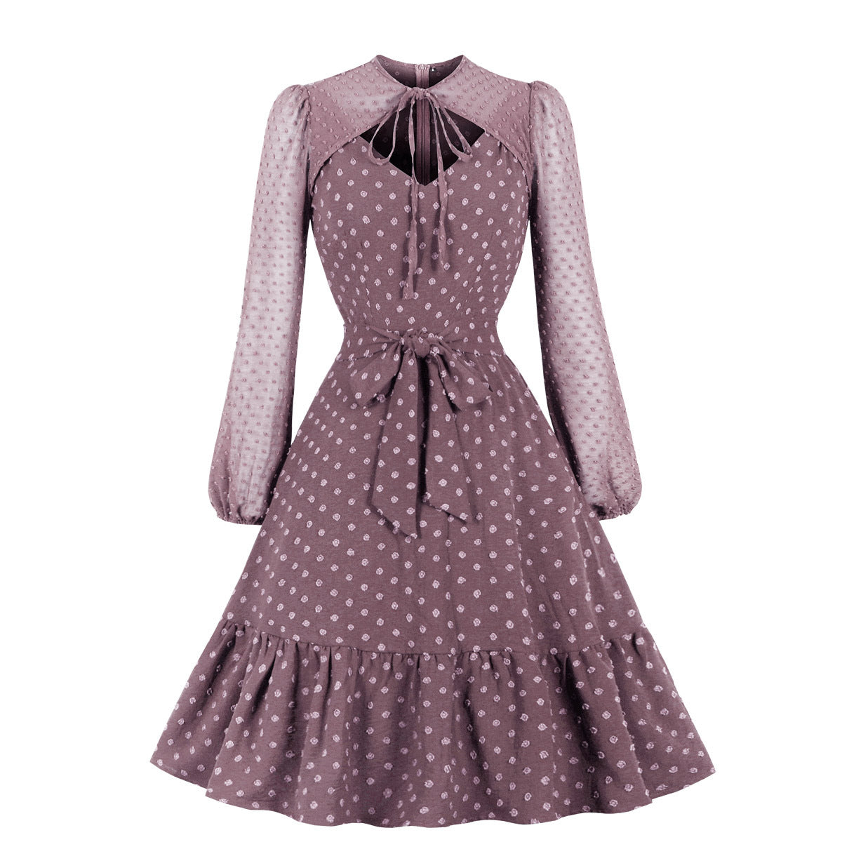 Elegant Tulle Ruffled Long Sleeves Dresses