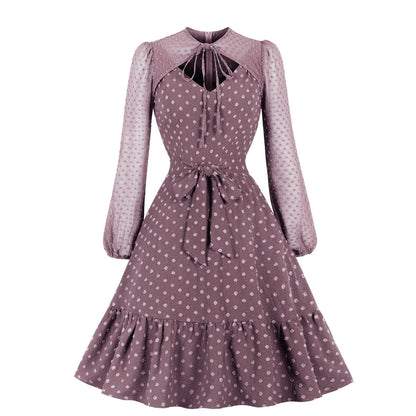 Elegant Tulle Ruffled Long Sleeves Dresses