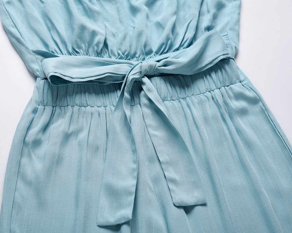 Summer Casual Strapless Backless Women Jumpsuits