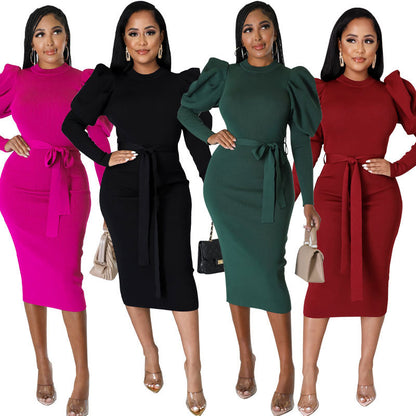 Women Long Sleeves Fall Dresses
