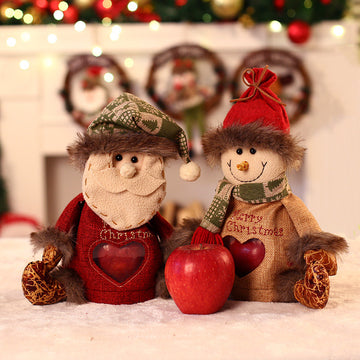Linen Satan Claus Christmas Eve Peaceful Fruit Bag