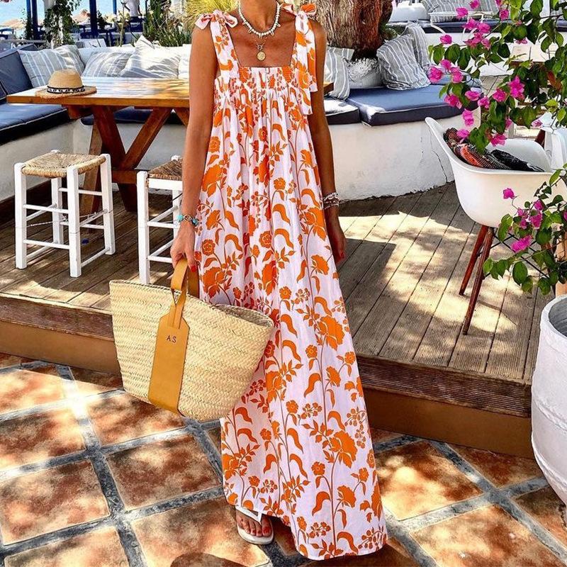 Summer Straps Holiday Long Dresses-STYLEGOING