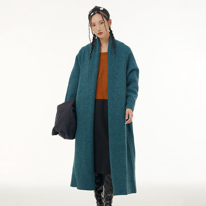 Fall Women Knitted Long Coats