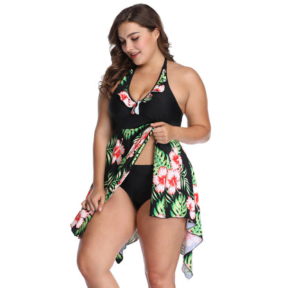Women Plus Sizes Skirt Two Pieces Swimsuits