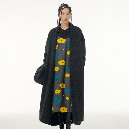Fall Women Knitted Long Coats