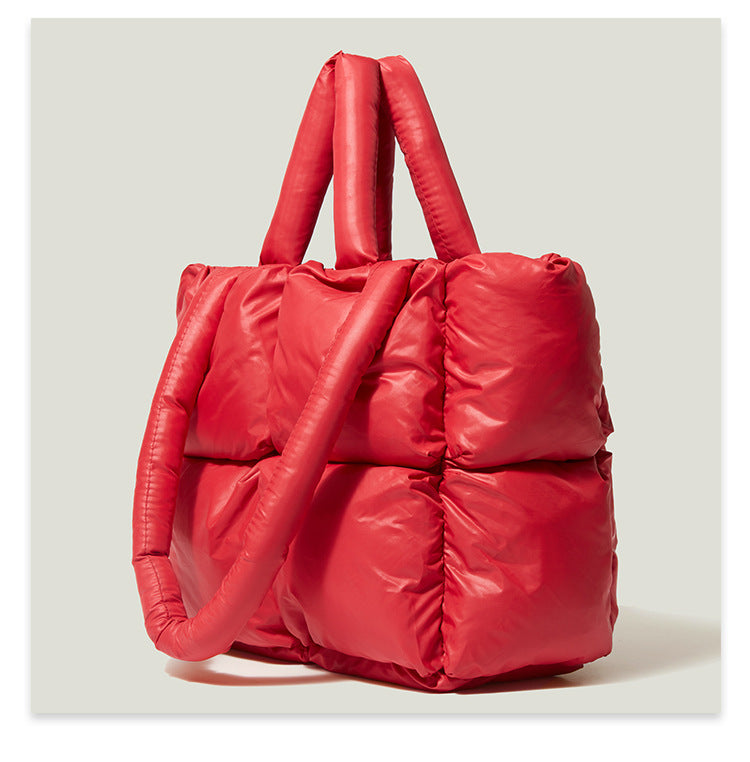 Fashion Down Women Handbags for Winter