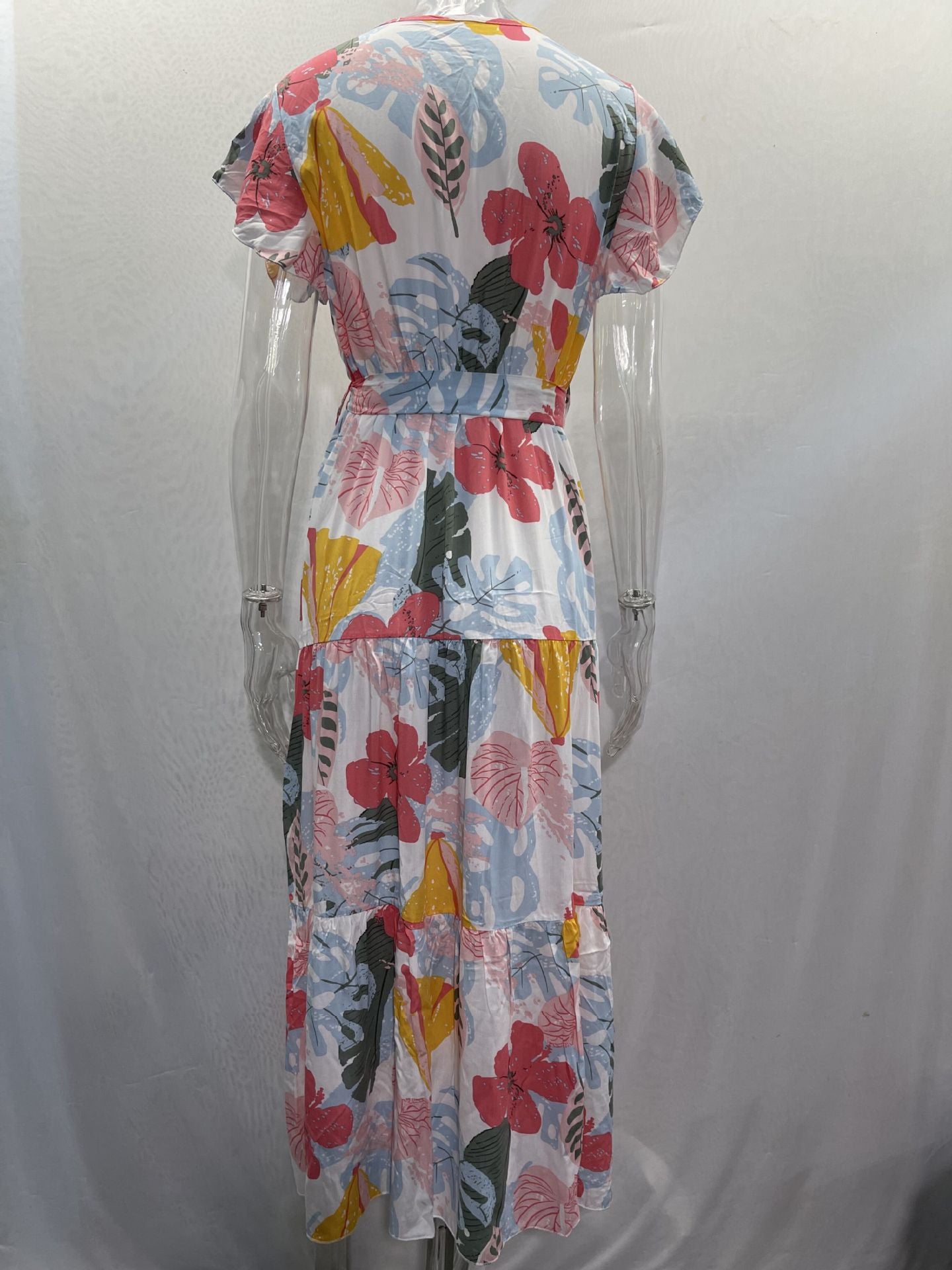 Casual Summer Floral Print Short Sleeves Women Dresses