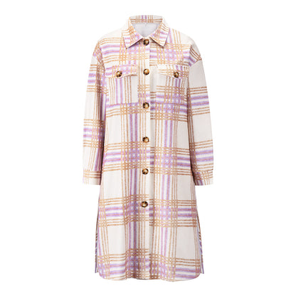Plus Sizes Women Woolen Casual Long Shirts