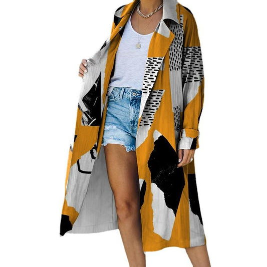 Leisure Women Fashion Long Trenchcoat