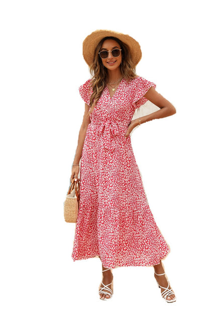 Summer Women Puff Sleeves Long Sleeves Dresses