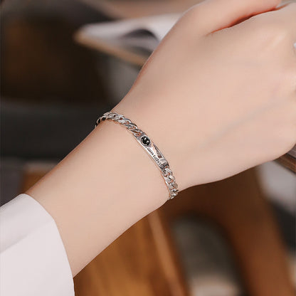 Happy Everyday Tank Style Women Sterling Silver Bracelets