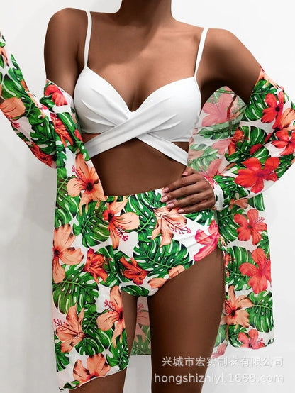 Sexy Women Bikini Swimwear 3pcs/Set