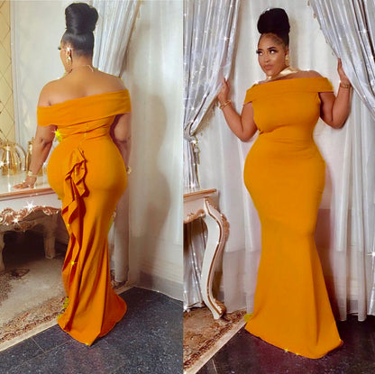 Off The Sholuder Plus Sizes Long Party Dresses for Women