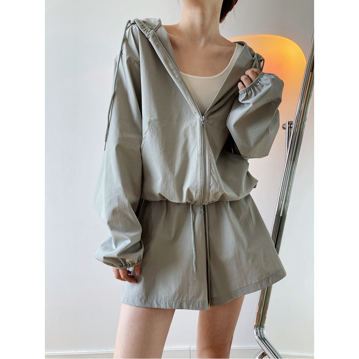 Casual Sports Women Sun Proof Summer 2pcs Out Suits