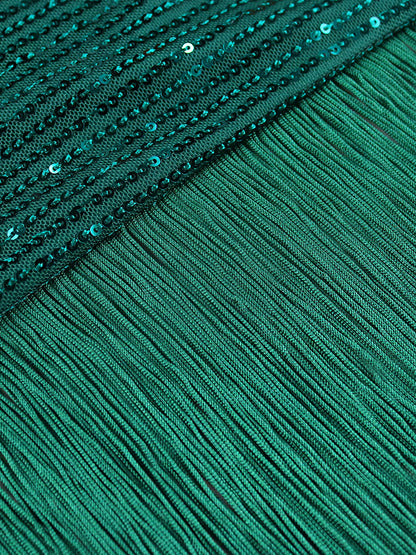Designed Green Tassels Plus Sizes Party Dresses