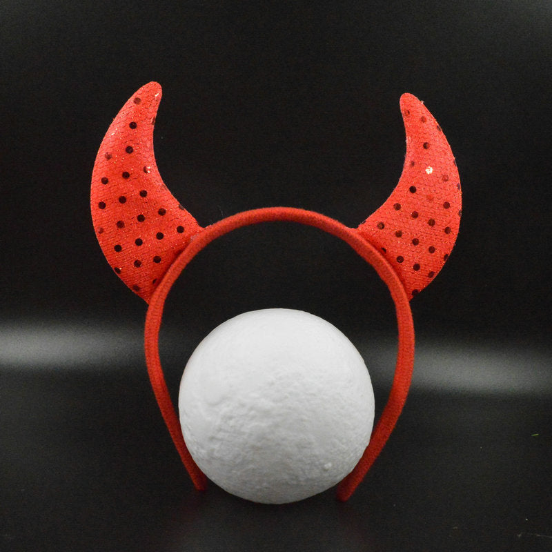 Halloween Party Red Devil Hair Clip and Mask Accessories