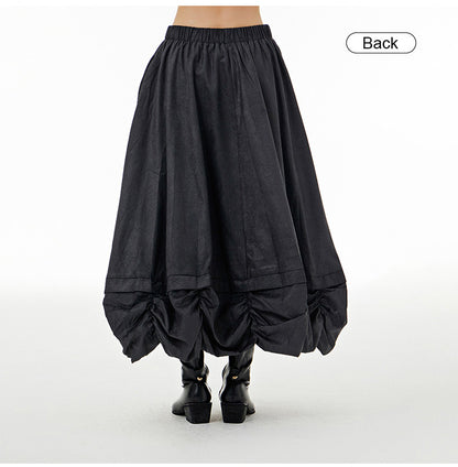 Designed Pleated Plus Sizes Skirts for Women