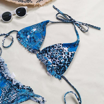 Leopard Print 3pcs Bikini Swimwear-STYLEGOING