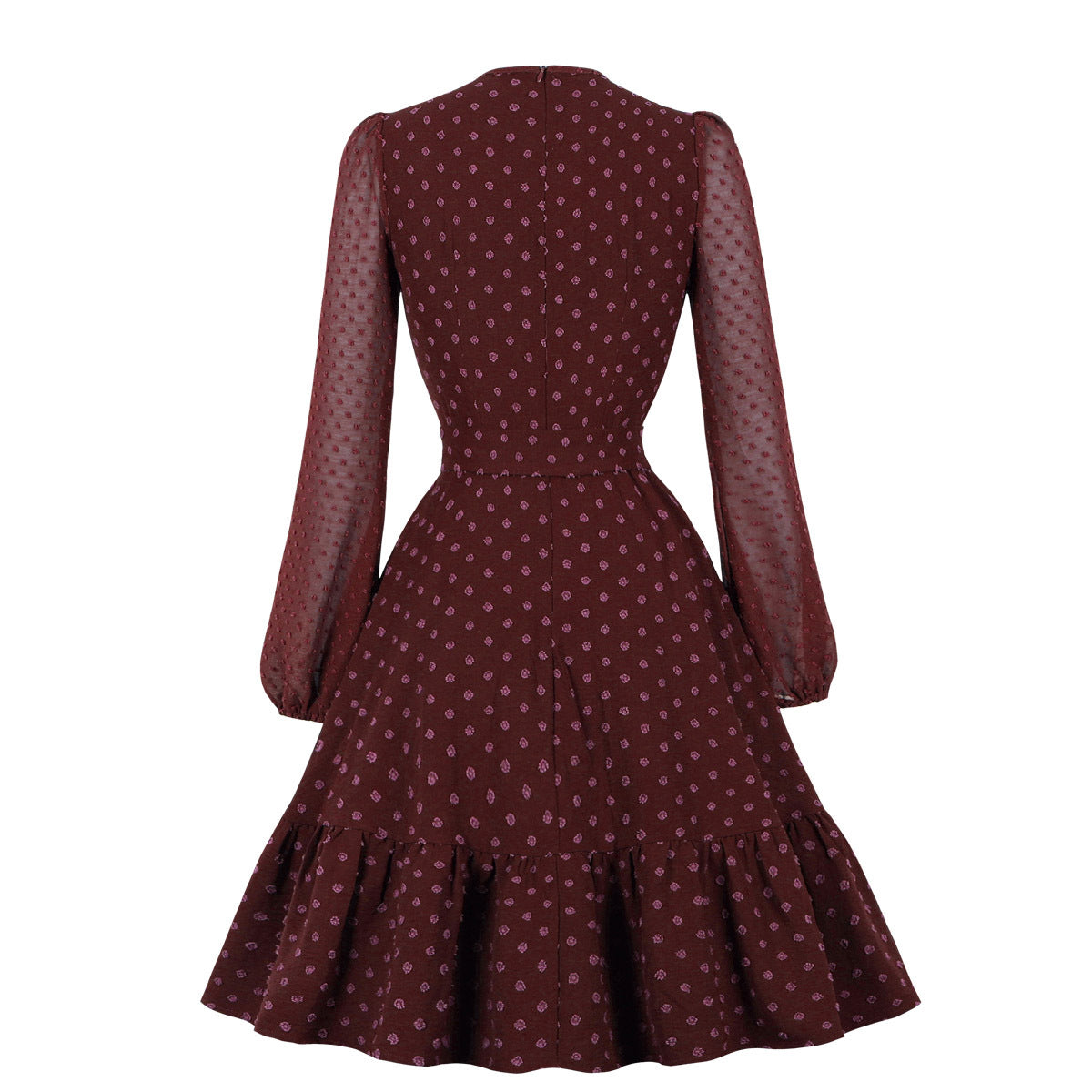 Elegant Tulle Ruffled Long Sleeves Dresses