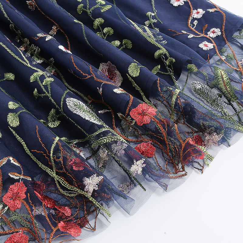 Vintage Sleeveless Embroidery Dresses