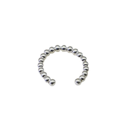 Beads Design Open End Silver Rings for Women