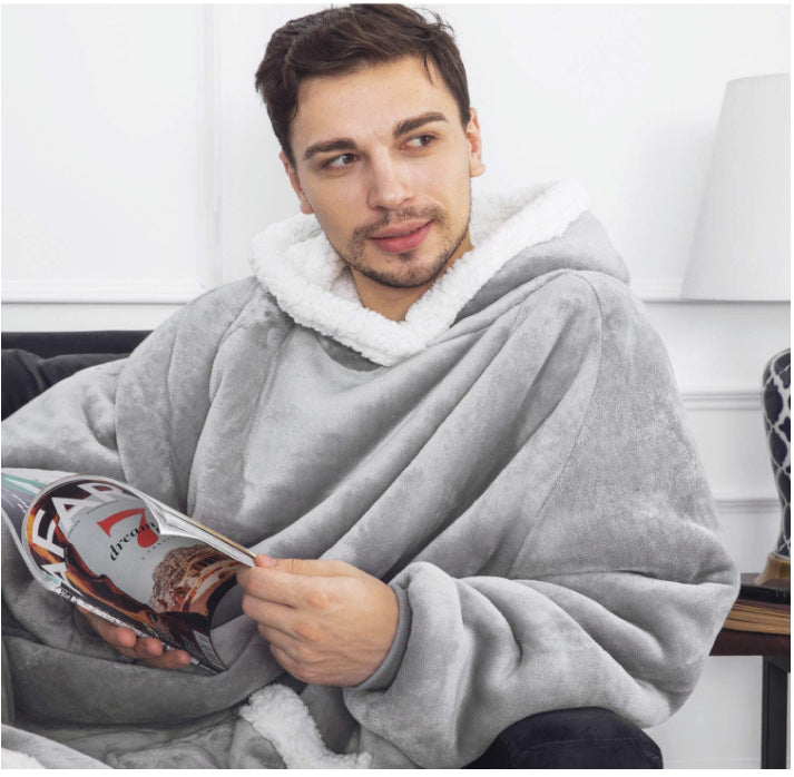 Witner Thick Warm Watching Tv Huggle Hoodies Sleepwear Throw Blanket