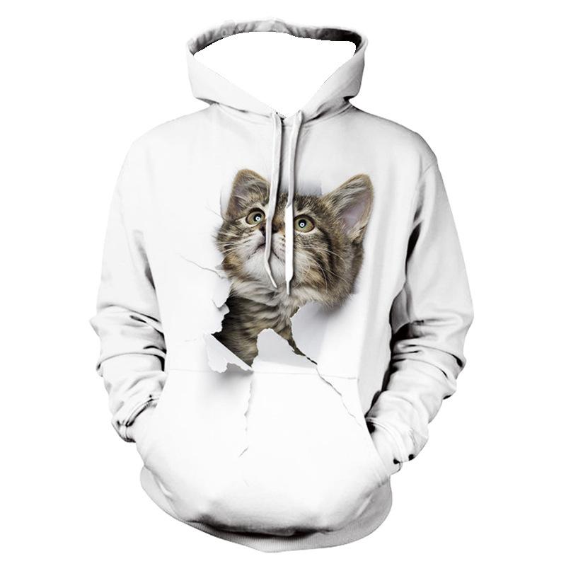 Casual Round Neck 3D Print Hoodies for Lovers-STYLEGOING