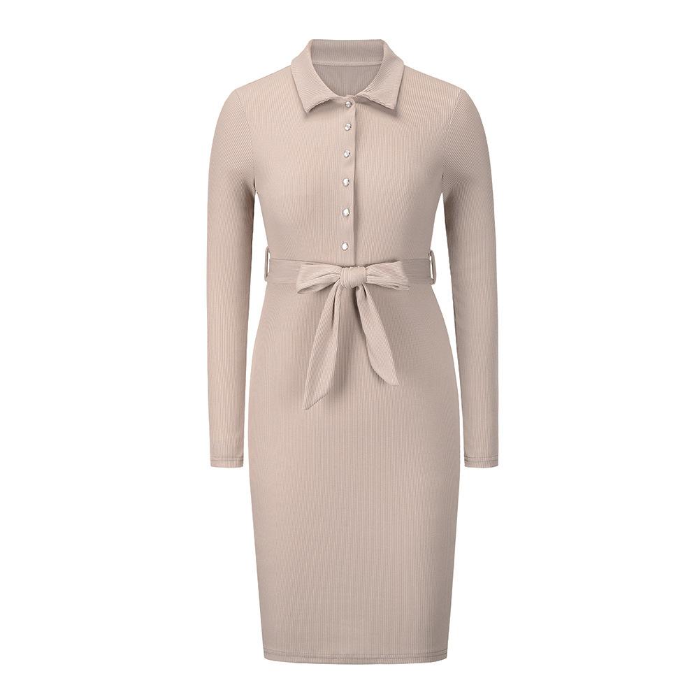 Women Knitting Pullover Bodycon Dresses-STYLEGOING