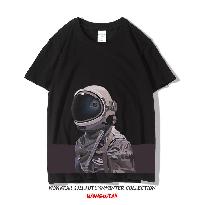 Summer Men Astronaut Short Sleeves T Shirts