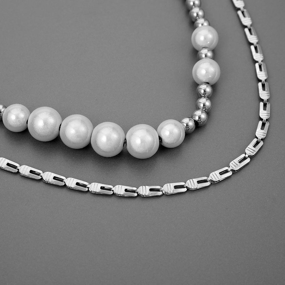 Fashion Hip Top Style Pearl Necklace for Men