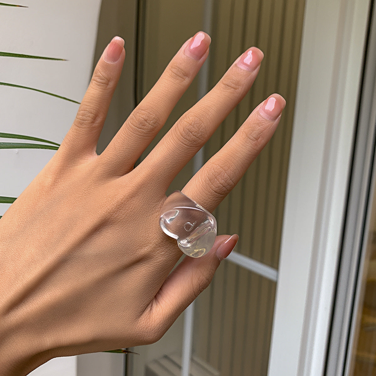 3D Sweetheart Design Acrylic Women Fashion Rings