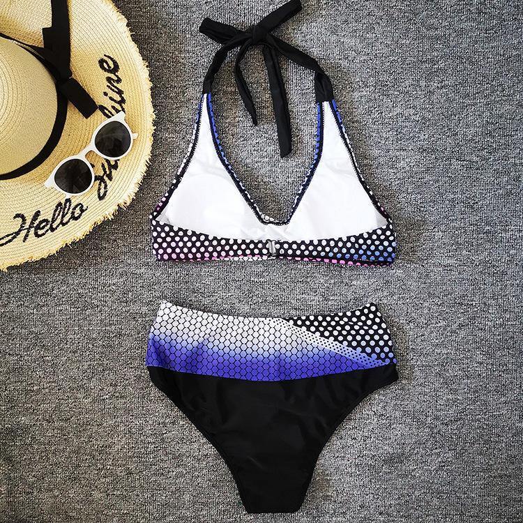 Sexy Arrival Gradient Color Dot Print Bikini-STYLEGOING