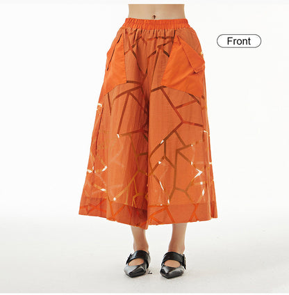 Summer Leisure Plus Sizes Wide Legs Pants