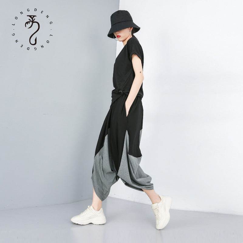 Summer Elastic Waist Plus Sizes Harem Pants for Women