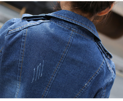 Casual Long Sleeves Denim Blazers for Women