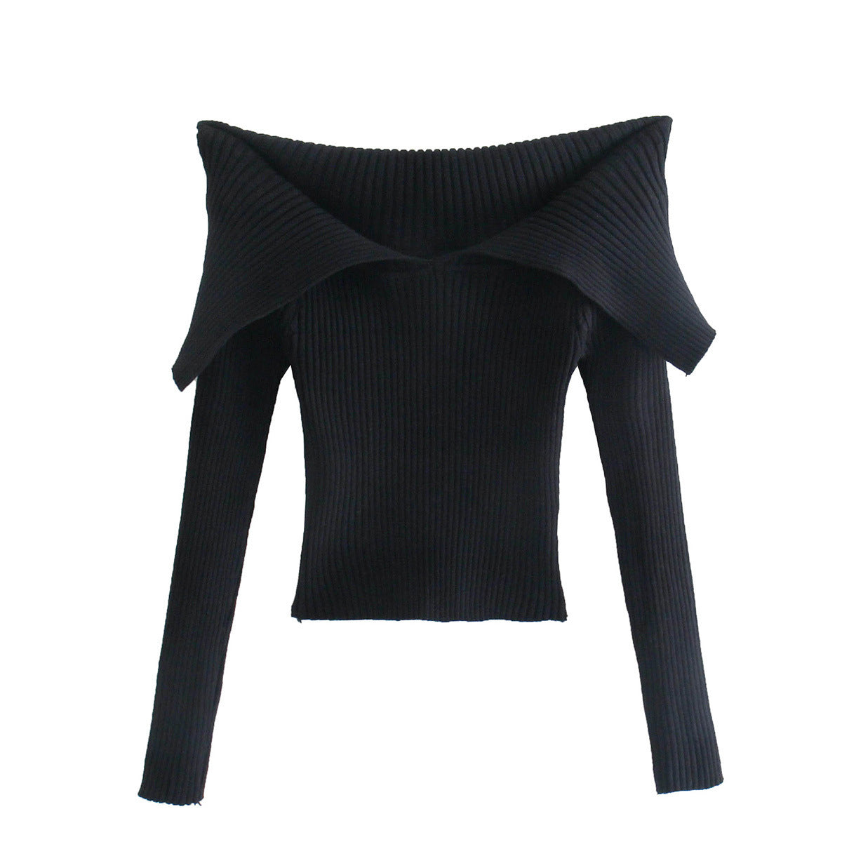 Sexy Off The Shoulder Knitting Long Sleeves Sweaters