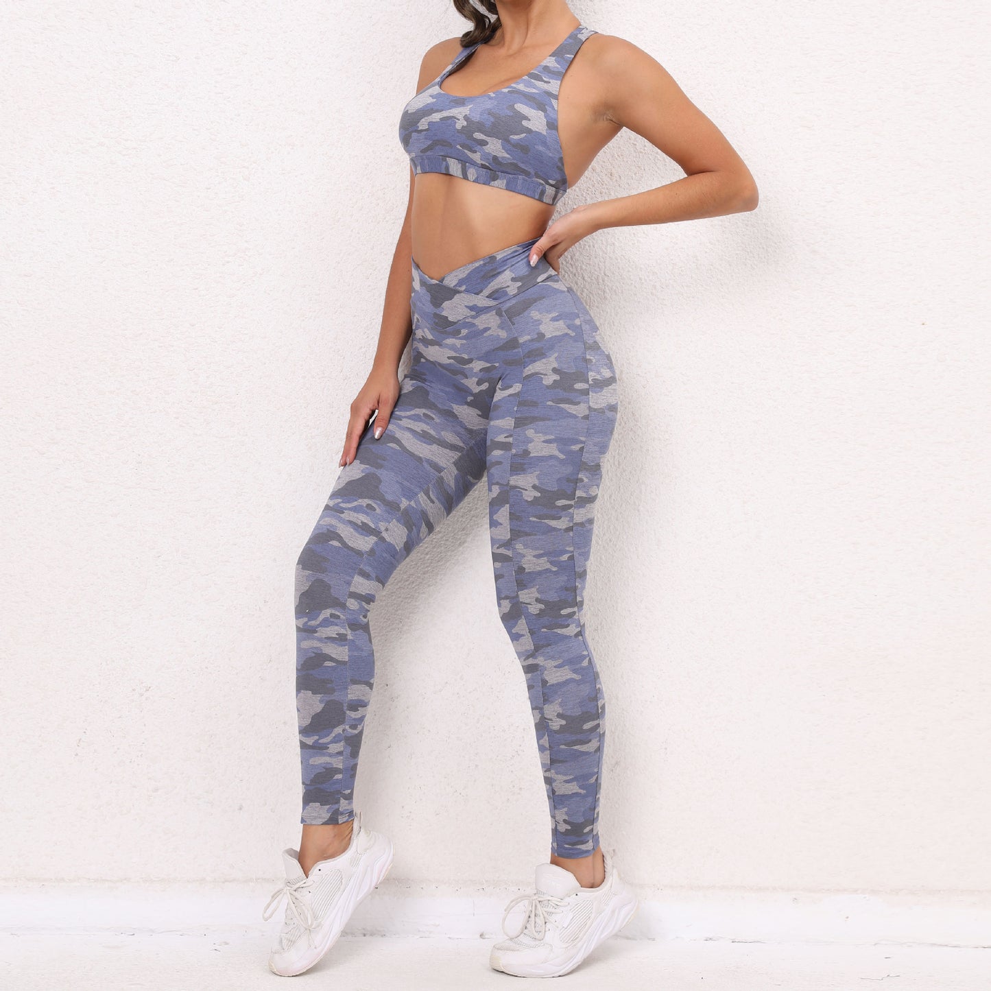 Sexy Crossed Backless Two Pieces Sport Suits