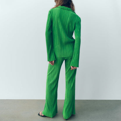 Casual Summer Long Sleeves Shirts and Pants Sleepwear